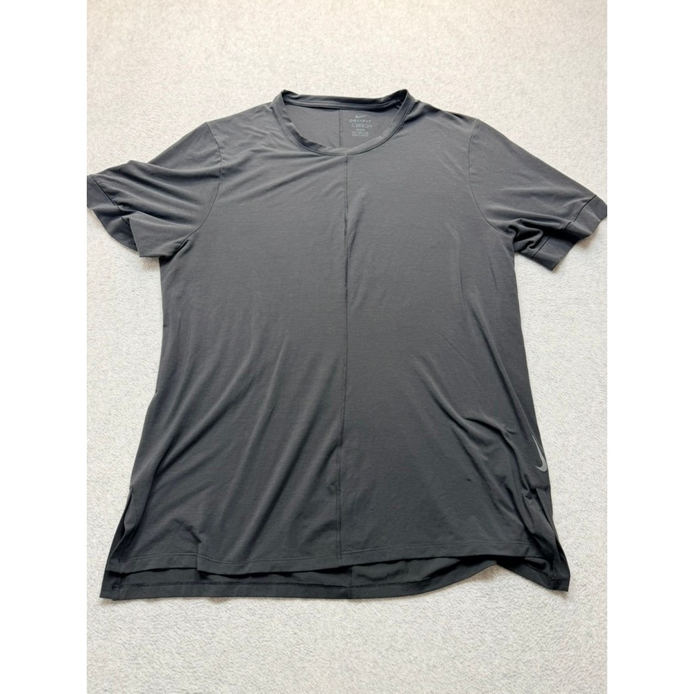 Nike Yoga Dri-FIT Slim Fit T-Shirt Mens XXL Tall Black Training Top CJ4312-010